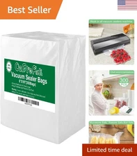 Heavy Duty 300 Count Vacuum Sealer Bags, 6x10 Pint - Safe Food Storage Solution