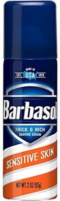 Barbasol Sensitive Skin Thick & Rich Shaving Cream for Men 2 Ounce (Pack of 1)
