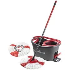 Turbo microfibre mop and bucket set with extra 2-in-1 refill