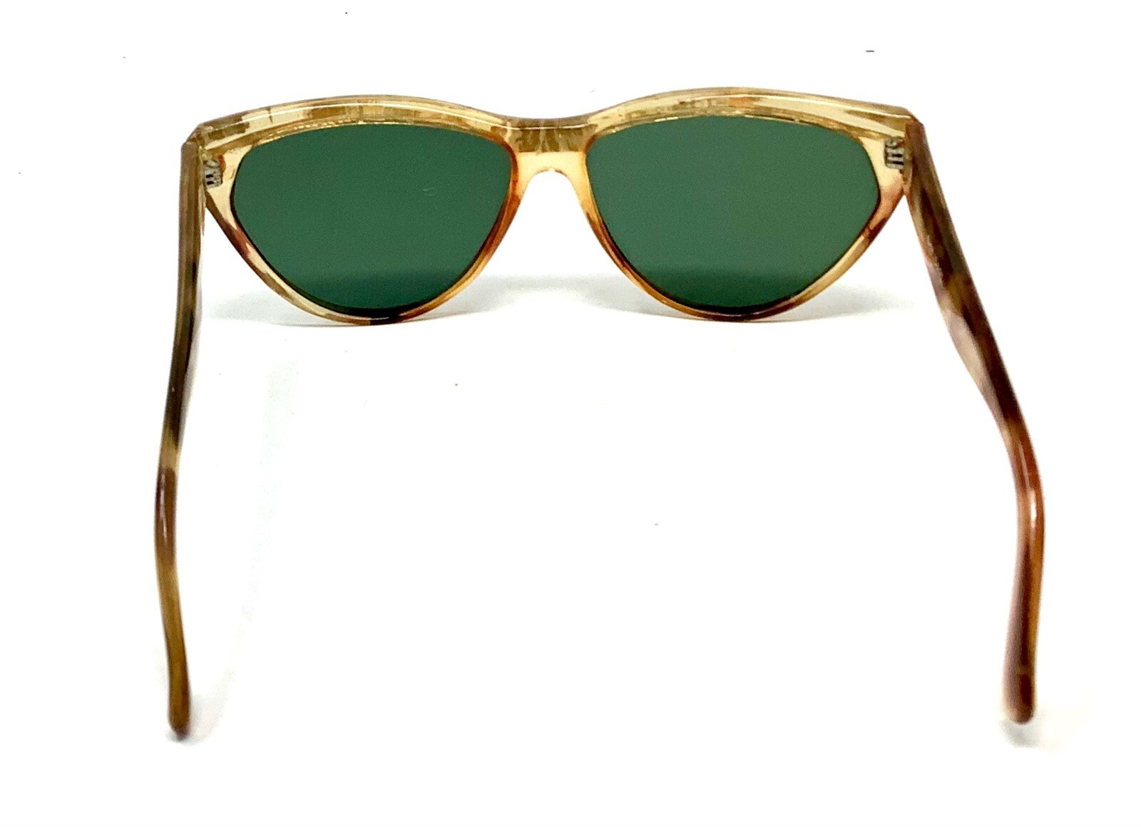 Vintage Sunglasses Cat Eye Tortoise & Flowers Print Frame w/Green