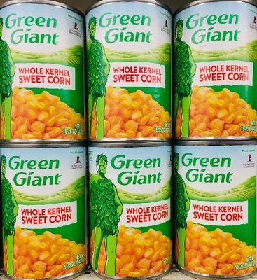 6 Cans Green Giant Whole Kernel Sweet 