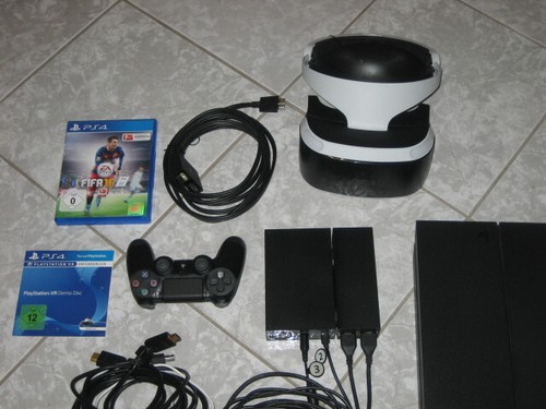 Playstation PS4 Slim 500 GB mit Controller, VR Brille, alle Kabel - Bild 3 von 11