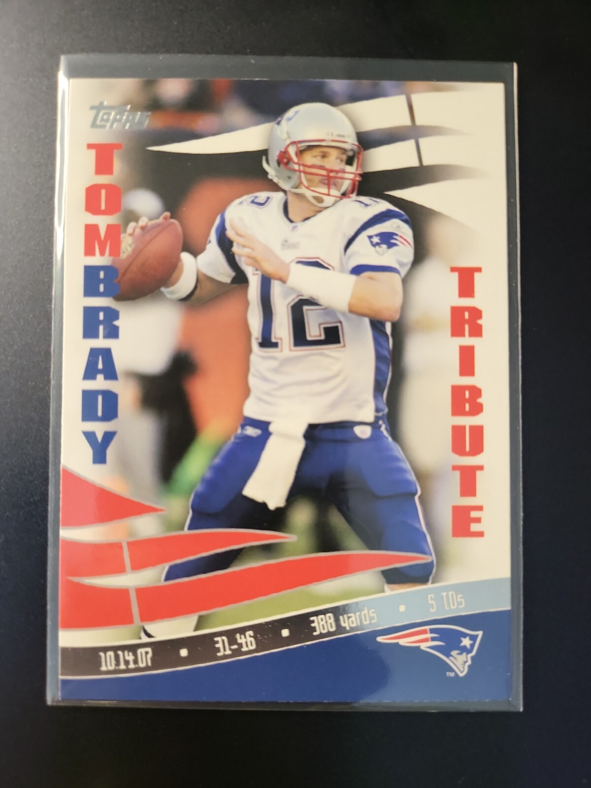 2008 Topps Tom Brady TRIBUTE card #TBT-TB6