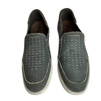 Roan by Bed Stu Kayson Canvas slip On Shoes Men’s 10 Roan BED STU KAYSON Mens Canvas Sneaker Grey Slip On Loafer  main image 2