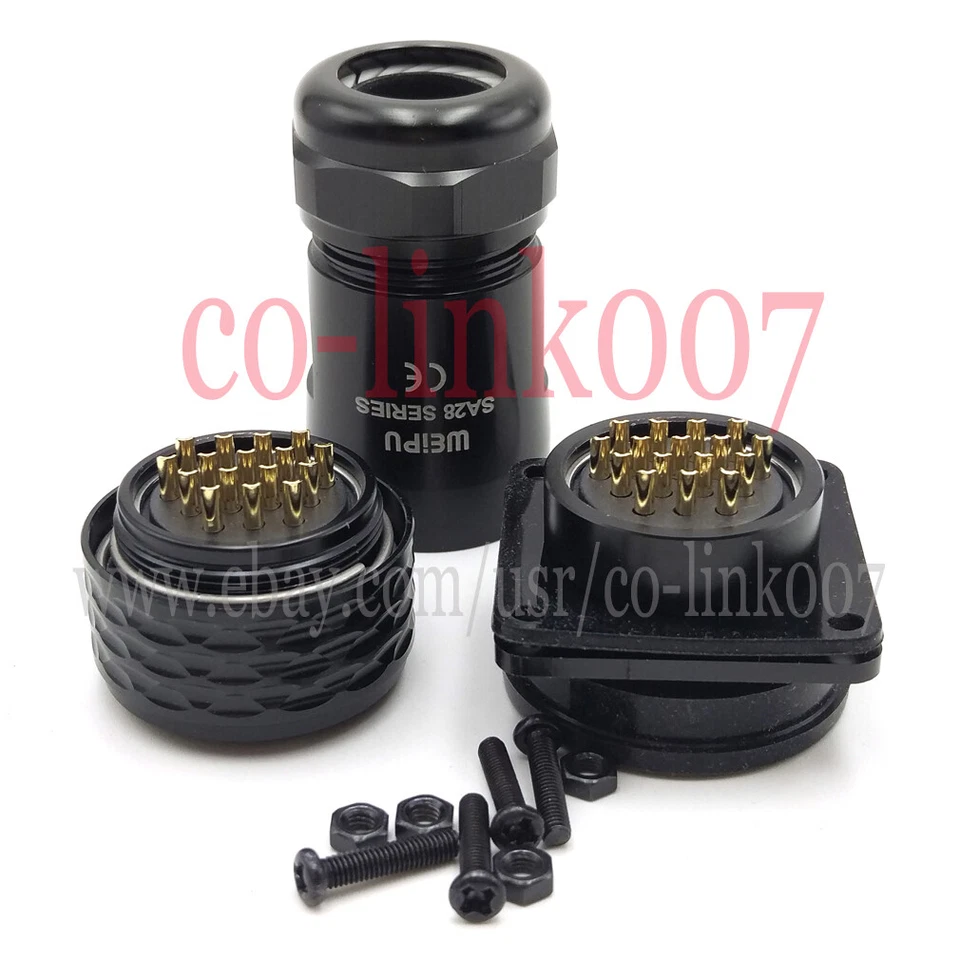 WEIPU SA28 10Pin Aviation Waterproof Connector IP67,Electrical Plug and Socket - Image 4 of 4