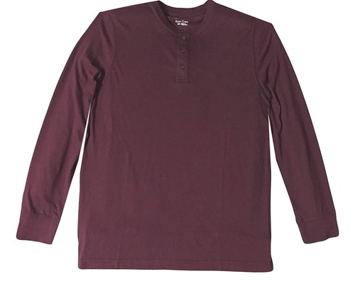 Long Sleeve Cotton Blend Henley Shirt 