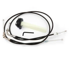 Throttle Push Pull Cable Set with Black Throttle Tube - Honda CB360 CL360 CJ360