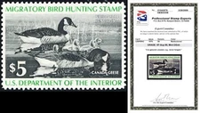 RW43, Mint XF/Superb NH $5 Duck Stamp - Graded 95 PSE Certificate Stuart Katz