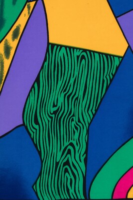 Foulard Authentique Picasso - Multicolore, Polyester, Fait En Italie, Occasion Bon état