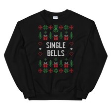 Single Bells Ugly Christmas Style Winter Holiday Party Unisex Sweatshirt