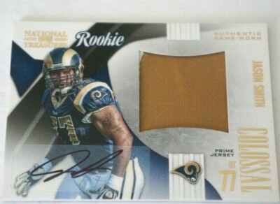 2009 National Treasures JASON SMITH Used Colossal Jersey Rams Auto #ed ...