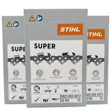 33RS 72 DL 3 pcs x STIHL 3/8″ 1.3 mm Chain for 20"/50 cm bar OEM 3623 005 0072