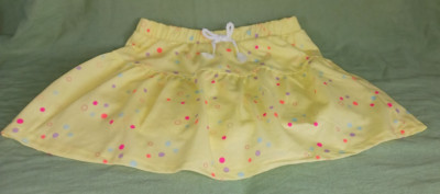 365 KIDS Garanimals sz 6 Yellow Print Scooter Skort (Skirt/Short) Cotton Blend