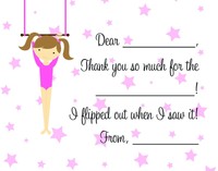 20 Gym Kids Fill-in Birthday Thank You Cards on sale 20 Gym Kids Fill-in Birthday Thank You Cards on sale