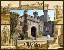 Wales Laser Engraved Wood Picture Frame Landscape (4 x 6)