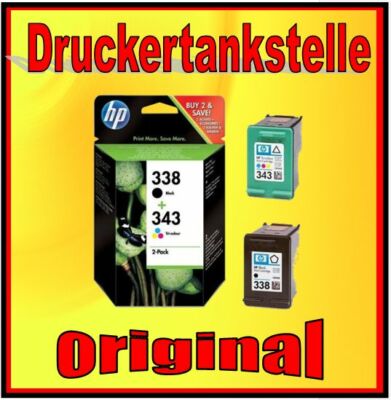 original HP Nr. 343 + 338 Officejet 6205 6210 6215 7210 7310 7410 H470 K7100 TOP