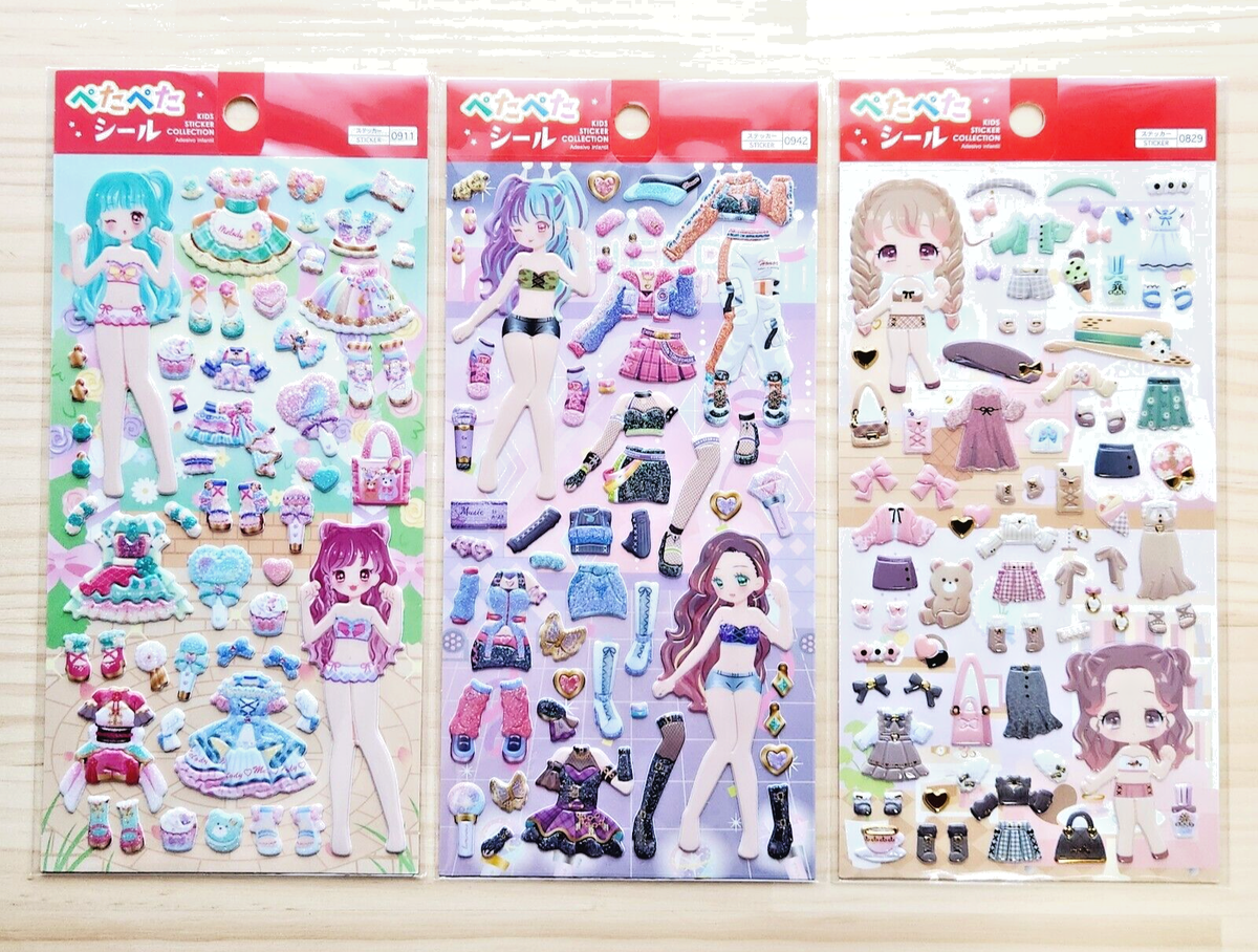 Dress-up Sticker Kids sticker Collection 3 types set DAISO From