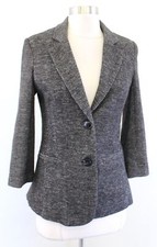 Cartonnier Anthropologie Gray Heathered Static Tweed Blazer Jacket Size S