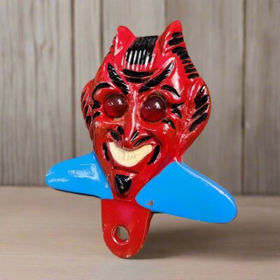 置物 Devil natural type Refrain V Devil License FOB With Jewel Eyes Painted Finish (4.25