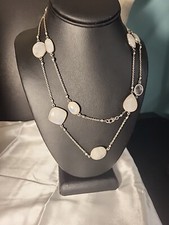 Faceted Moonstone 925 Sterling Silver Necklace, 36