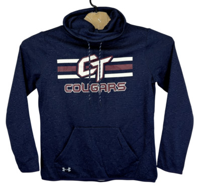 Under Armour Cougars Sweatshirt Damen Small Blau ColdGear Pullover Loose Fit