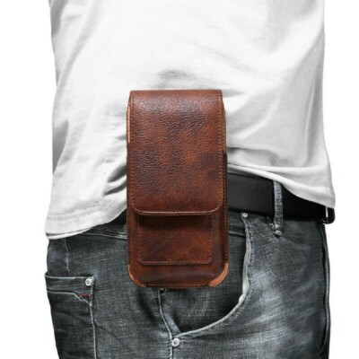 Universal Leather Case for iPhone Phone Pouch Wallet Belt Waist Clip Bag