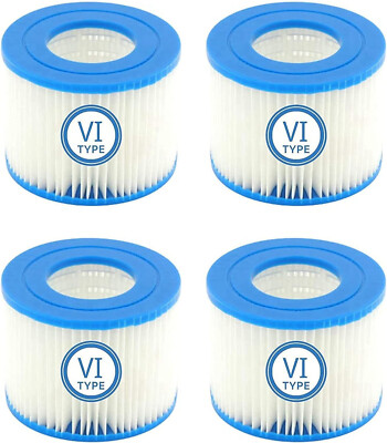 (Qty. 4) Type VI Spa and Hot Tub Filter Cartridge Replacement For Lay-Z-Spa