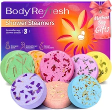 Shower Steamers Aromatherapy - 8 Pack Spa Gift for Women, Mom -Relax & De-Stress