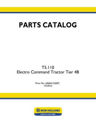 NEW HOLLAND T5.110 ELECTRO COMMAND TRACTOR TIER 4B PARTS CATALOG