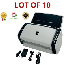 LOT OF 10 Fujitsu FI-6130 600DPI Duplex Color Image Document Scanner w/Bundle