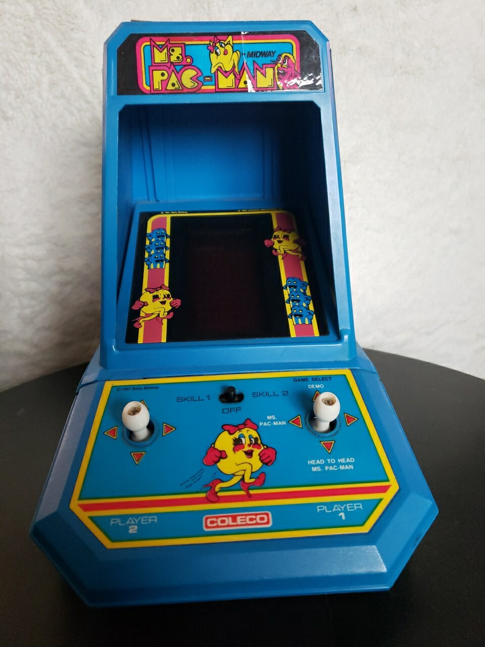Vintage 1981 Ms. PAC-MAN Tabletop Arcade Video Game. WORKING. Coleco Ms. Pacman - La Paz County Sheriffs Office Dedicated to Service