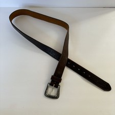 vintage USA made TONY LAMA buckle belt 40 brown TOOLED cowhide leather WESTERN