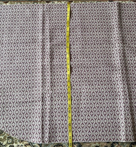 2X Vintage French Vining Floral Cotton Fabric Remnant #1~Dk Lavender~Pierre Deux - Picture 7 of 9
