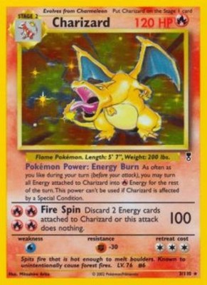 DAMAGED x 1 Charizard - 3/110 - Holo Rare Legendary Collection | eBay