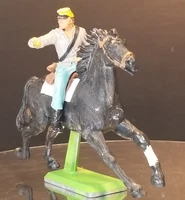 CIVIL WAR Cavalry BRITAINS LTD Confederate DEETAIL 77mm 3" Vintage