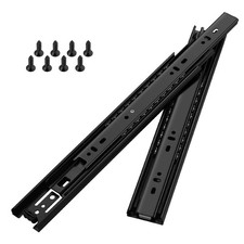 Full Extension Drawer Slides 16 Inch 1 Pairs Side Mount Metal Ball Bearing Dr...