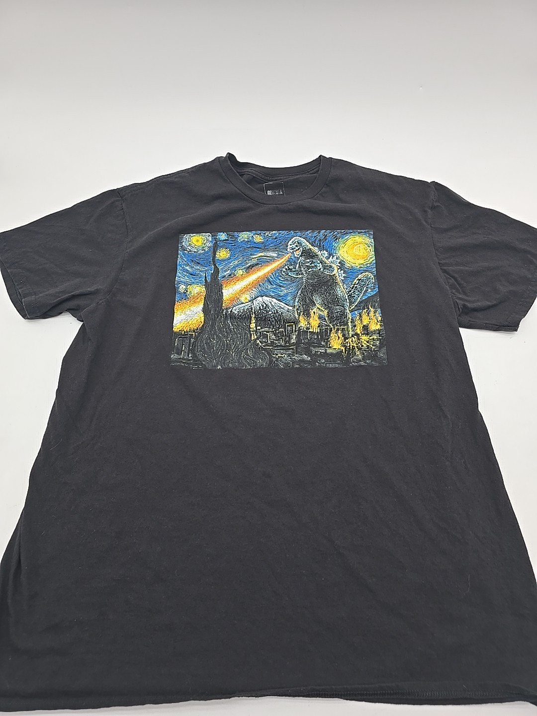 Godzilla Graphic Print T-Shirt for Men in Black - Size X-Large