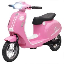 24V Kids Electric Motorcycle with 3-Speed Rear Suspension, Lights for 8-12 Years