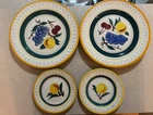 Vintage Stangl Pottery Fruit Pattern Dinner and Sauce Plates USA