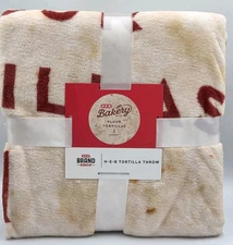 Brand New H-E-B Brand Shop 70" Tortilla Throw HEB Bakery Flour Tortillas Blanket