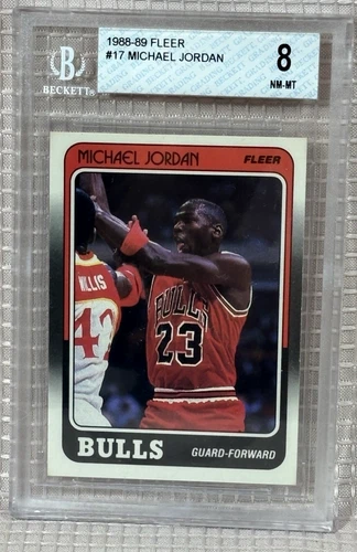 1988-89 Fleer #17 Michael Jordan Beckett BGS 8