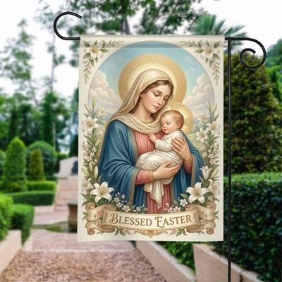 Easter Blessed Our Lady of Guadalupe Virgin Mary Outdoor Flag Religious Decor