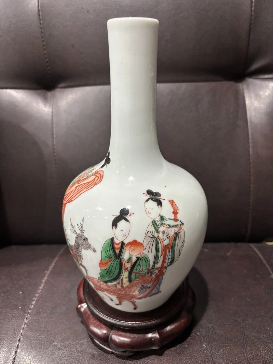 蓝色中国古董花瓶| eBay
