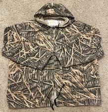 Vintage MOSSY OAK Jacket 2XL Camo Hooded Made In The USA Snaps Lightweight