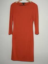 Lauren Ralph Lauren LRL Dress Orange Boat Neck 3/4 Sleeve Women's Size 4