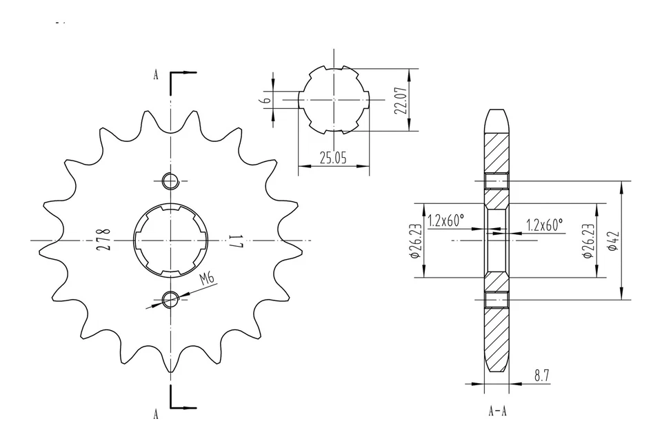 For Honda Nighthawk 450 1982-1986 BikeMaster 965626 530 Series Front Sprocket Foto 2 de 2