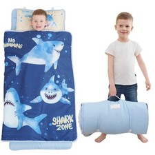 Extra Large Toddler Nap Mat Sleeping Bag w/ Removable Pillow 53"x21" Daycare