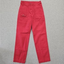 Lauren Ralph Lauren Vtg 90s Pants Women's Cargo Utility Sz 4 Red Mid-Rise...