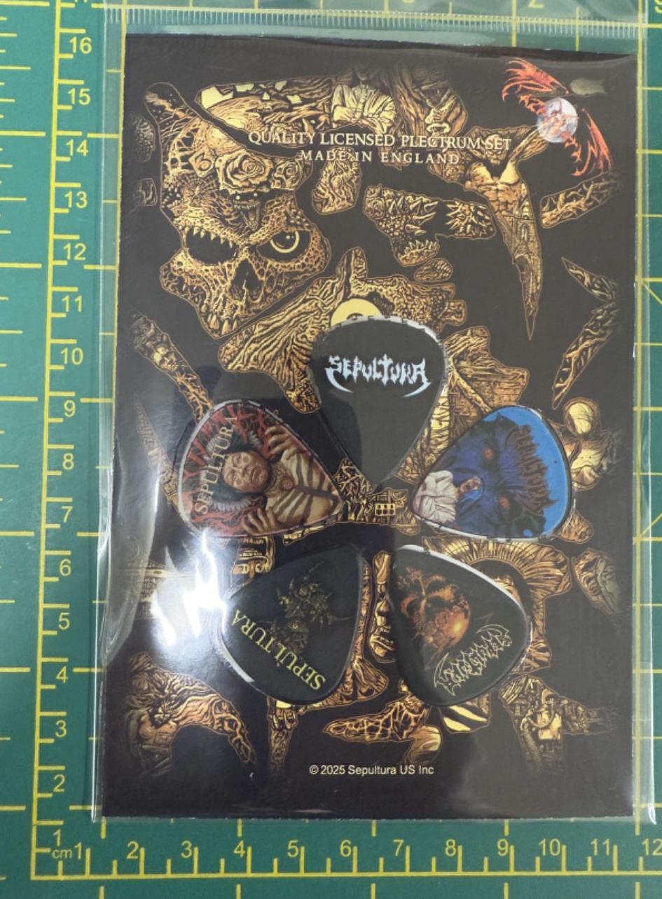 Sepultura Discography 5 Plectrum Pack Officially Licensed Plectrums