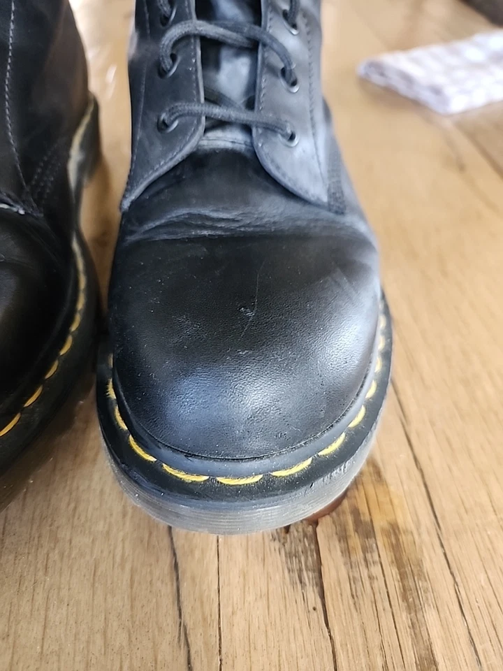Винтаж. Ботинки Martens 939 Ben 6 Eye черные рабочие на лодыжке мужские размер США 12 - Изображение 4 из 4